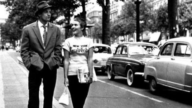 After a documentary and several shorts, Godard made his first feature, "Breathless (A Bout de Souffle)" (1960), a brisk dark comedy starring Jean-Paul Belmondo as a petty thief and Jean Seberg as an American ex-pat.